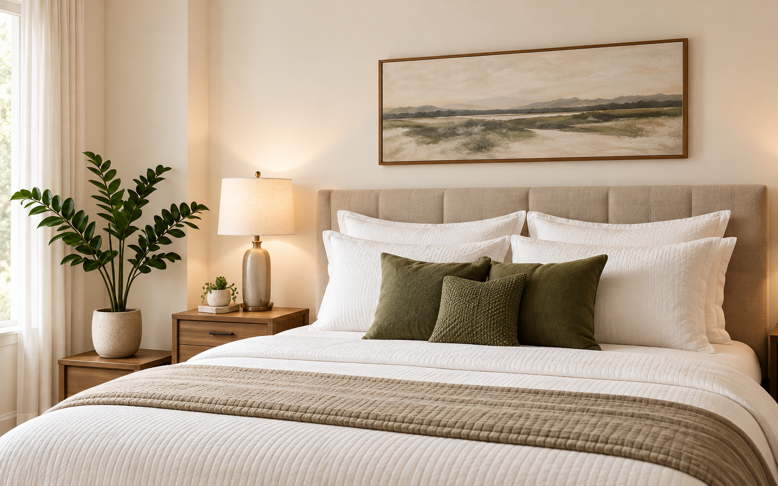 Comfortable modern bedroom
