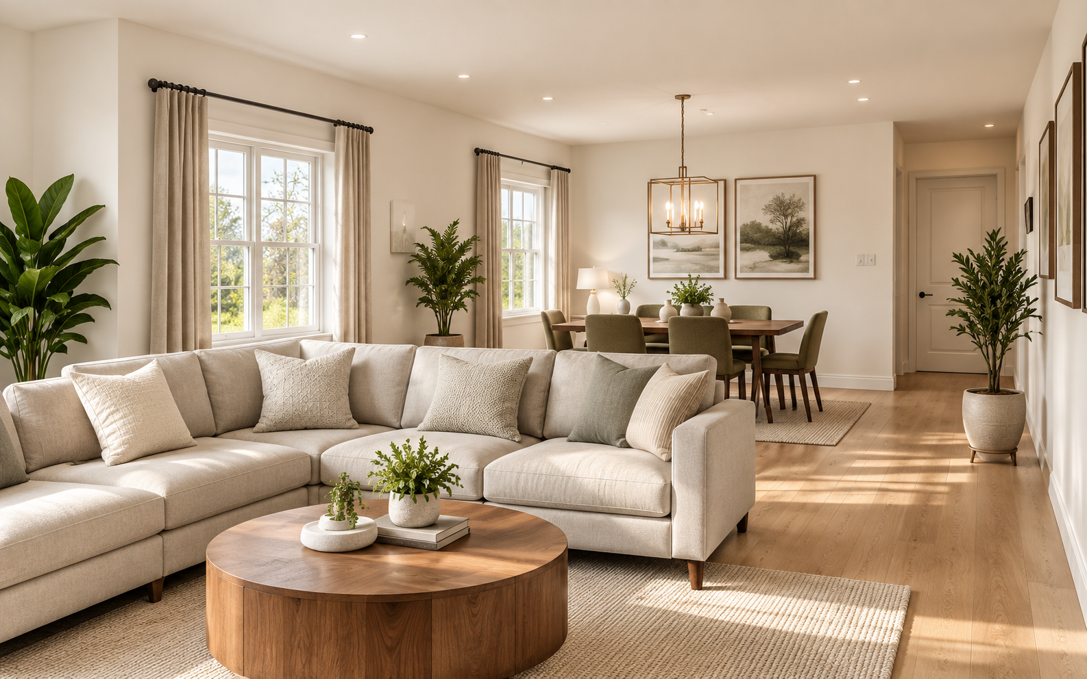 Bright modern living room